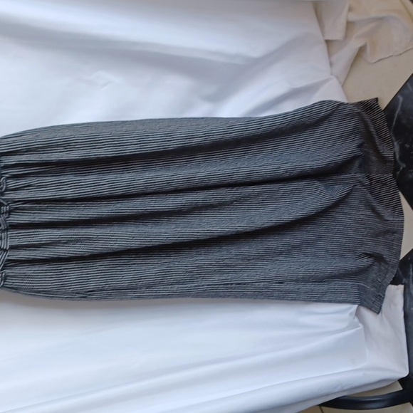 Max Studio Black/white Pin Stripe Wide Leg Jumpsuit - NWT, Sz L - Picture 7 of 10